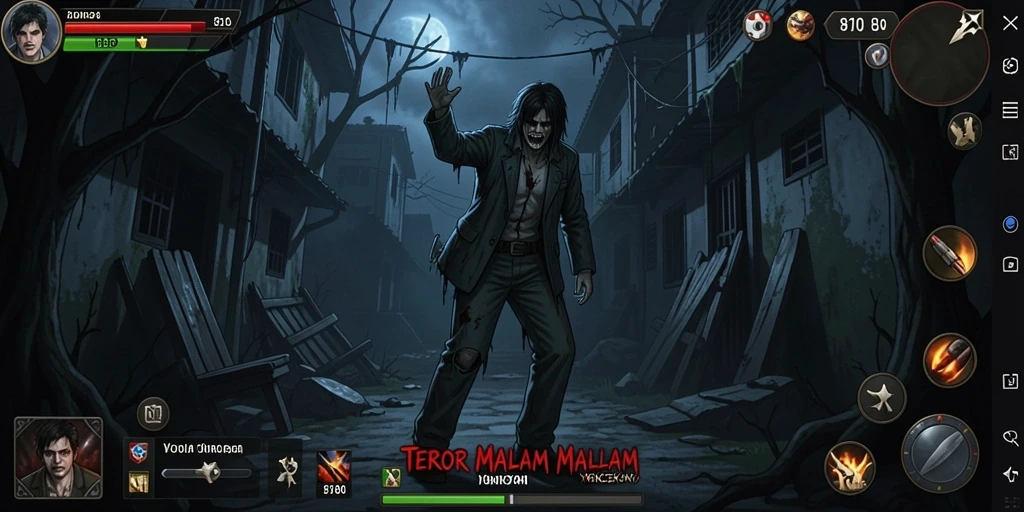 Menampilkan aksi mendebarkan dalam suasana Horror yang gelap.