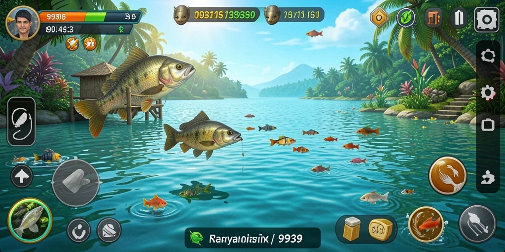 Screenshot utama 9939 menampilkan pengalaman gameplay memancing yang seru.