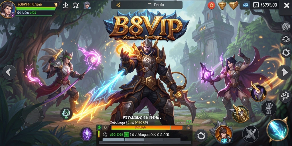 Screenshot B8VIP yang menampilkan aksi seru dalam petualangan MMORPG.