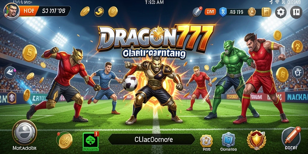 Tangkapan layar gameplay <strong>DRAGON777</strong> menampilkan aksi seru permainan olahraga.