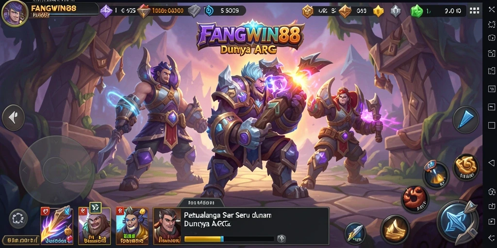 Tampilan gameplay seru FANGWIN88 dengan pertarungan dinamis.