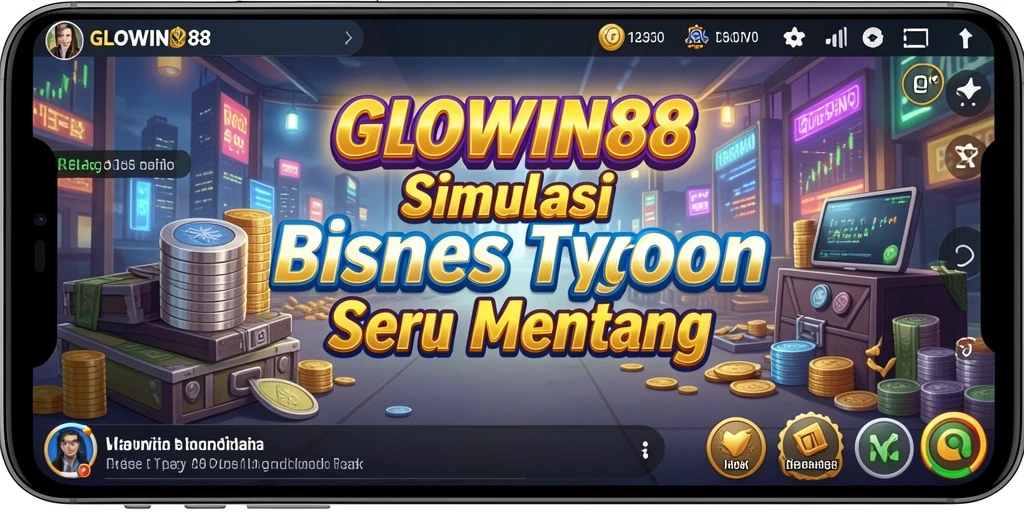 Tampilan menarik dari gameplay Tycoon GLOWIN88 yang mendebarkan.