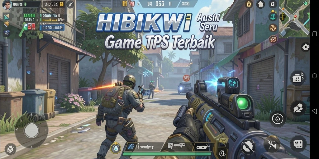 Screenshot HIBIKIWIN menampilkan aksi seru dalam pertempuran TPS.