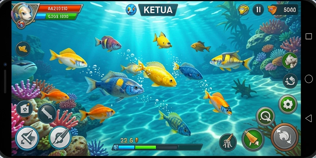 Tampilkan aksi seru saat menembak ikan di KETUA.