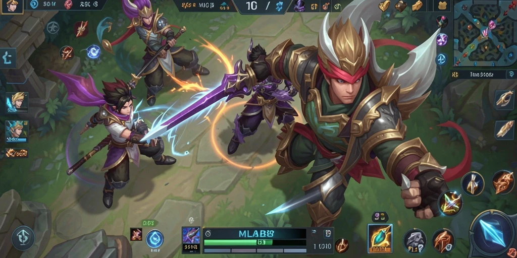 Tangkapan layar gameplay MLBB8 dengan aksi strategi mendebarkan.