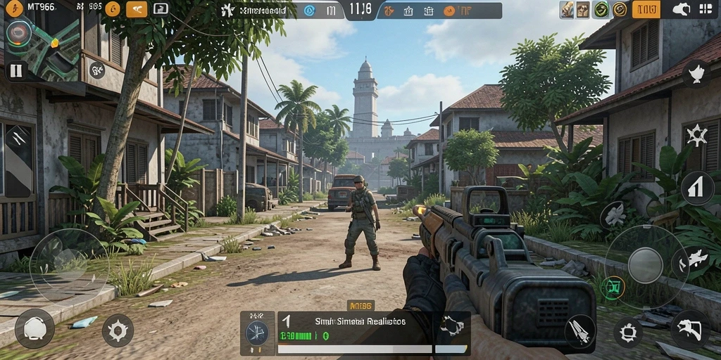 Screenshot utama MT966 menampilkan gameplay simulasi yang imersif dan menarik.
