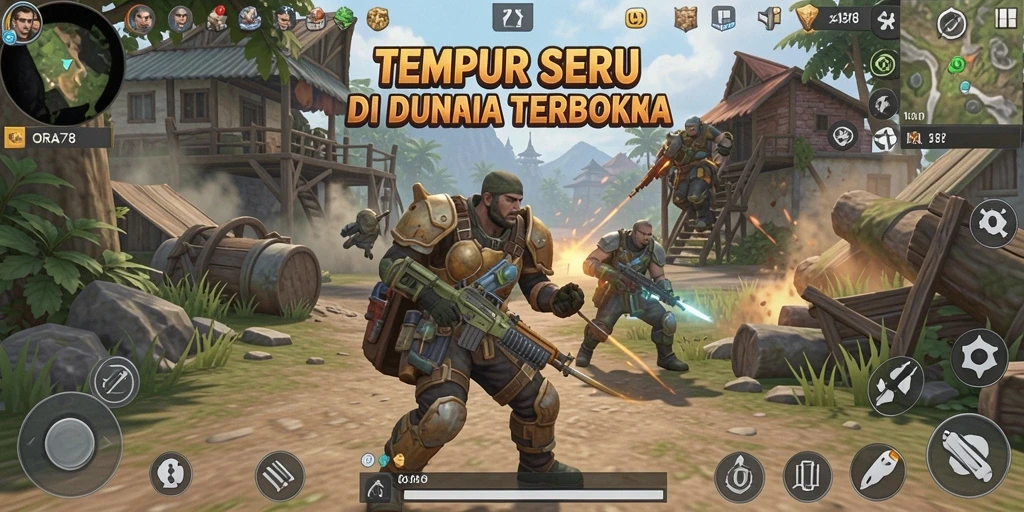 Tampilan aksi seru dalam gameplay TPS ORA78.