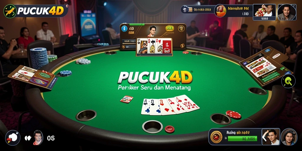 Tampilan gameplay seru dari PUCUK4D saat bermain Poker.