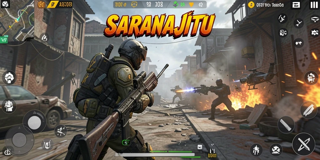 Screenshot gameplay SARANAJITU dengan aksi seru dan grafis menawan.