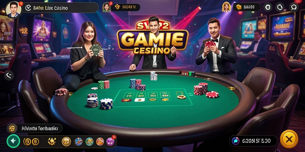 Tampilan gameplay Live Casino yang menarik dan interaktif di SVIP2.